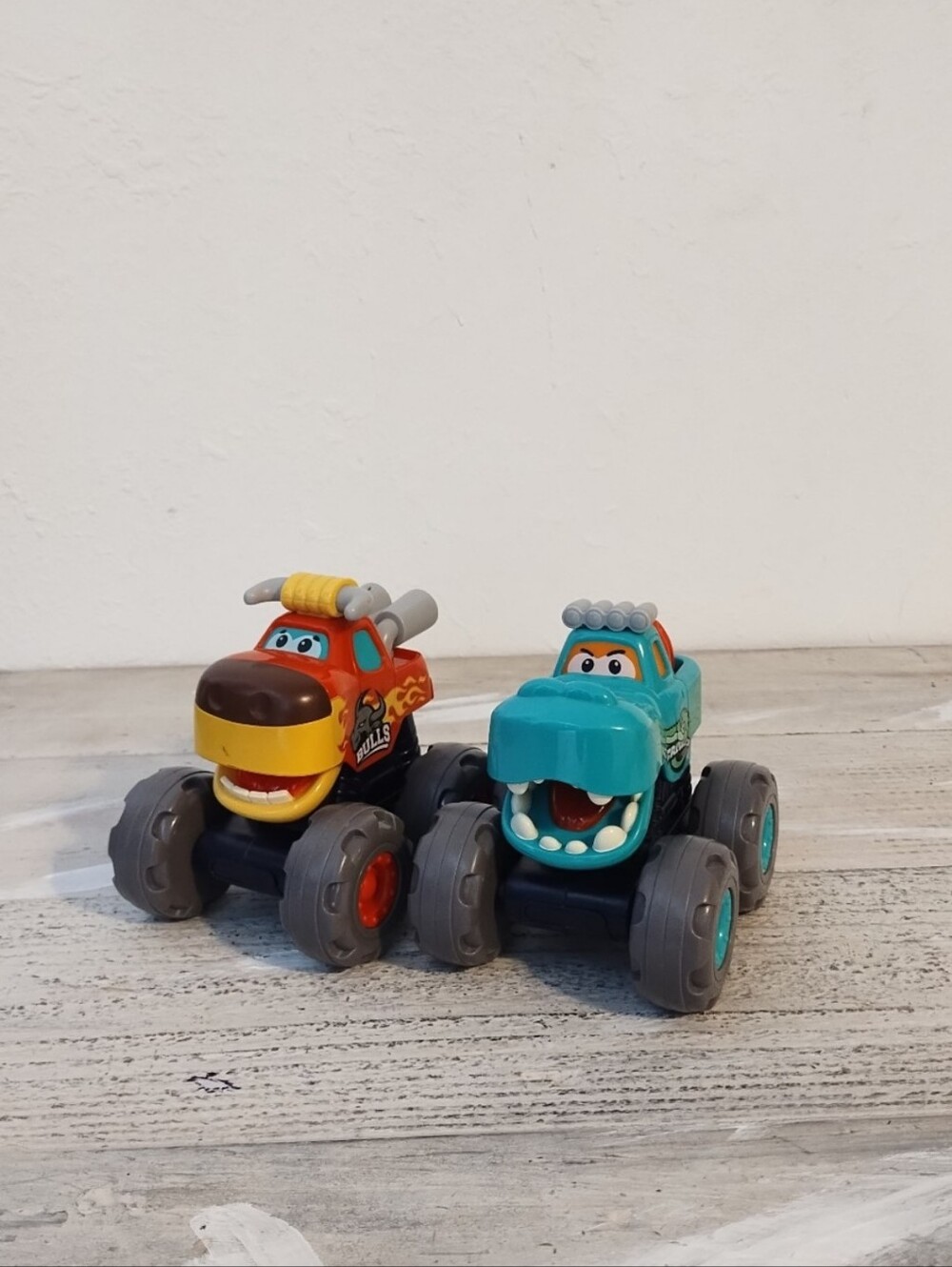 Set of 2 Friction Powered Animal Monster Trucks for Toddlers